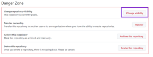 How to Change GitHub Repository Visibility